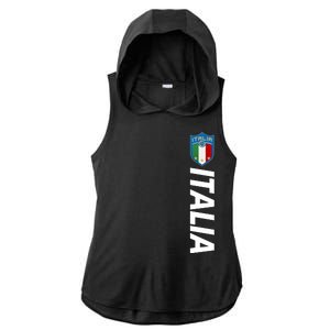 Proud Italian Italia Soccer Jersey Champs Ladies PosiCharge Tri-Blend Wicking Draft Hoodie Tank