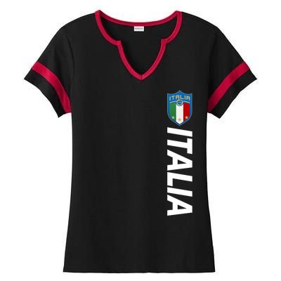 Proud Italian Italia Soccer Jersey Champs Ladies Halftime Notch Neck Tee