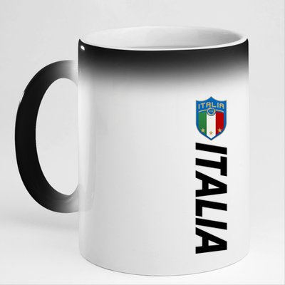 Proud Italian Italia Soccer Jersey Champs 11oz Black Color Changing Mug