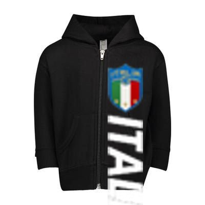 Proud Italian Italia Soccer Jersey Champs Toddler Zip Fleece Hoodie