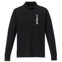 Proud Italian Italia Soccer Jersey Champs Performance Long Sleeve Polo