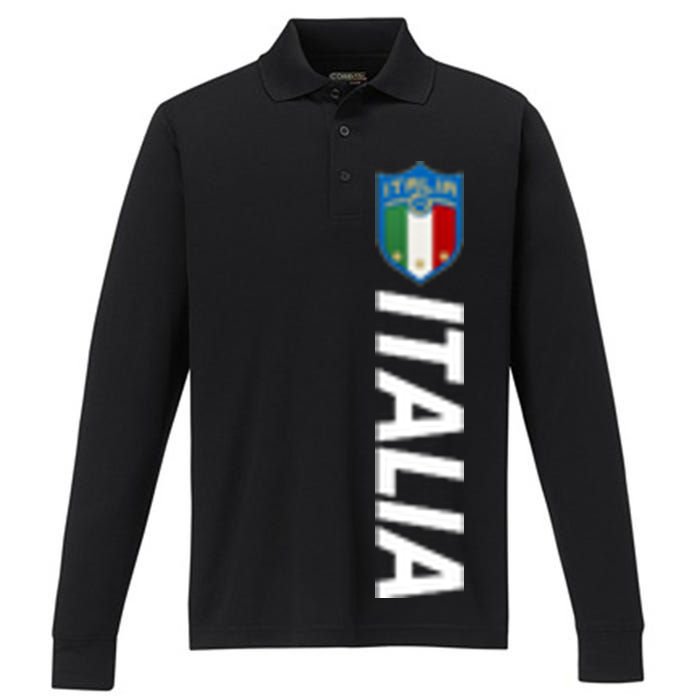 Proud Italian Italia Soccer Jersey Champs Performance Long Sleeve Polo