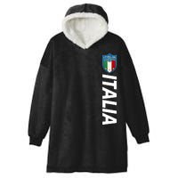 Proud Italian Italia Soccer Jersey Champs Hooded Wearable Blanket