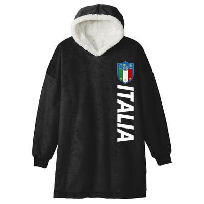 Proud Italian Italia Soccer Jersey Champs Hooded Wearable Blanket