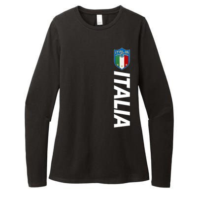 Proud Italian Italia Soccer Jersey Champs Womens CVC Long Sleeve Shirt