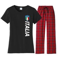 Proud Italian Italia Soccer Jersey Champs Women's Flannel Pajama Set