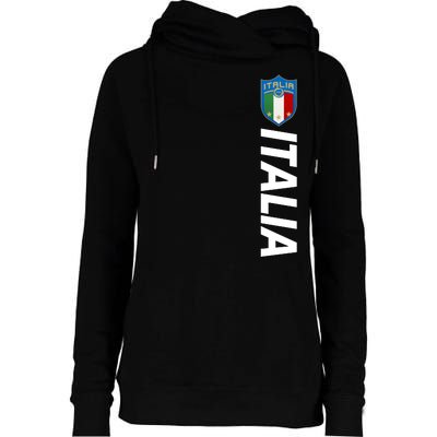 Proud Italian Italia Soccer Jersey Champs Womens Funnel Neck Pullover Hood