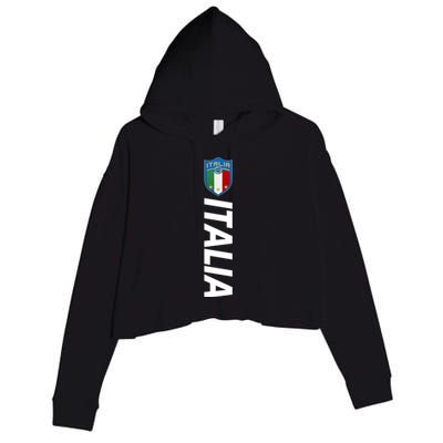 Proud Italian Italia Soccer Jersey Champs Crop Fleece Hoodie