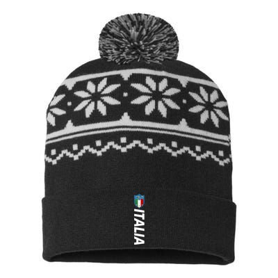 Proud Italian Italia Soccer Jersey Champs USA-Made Snowflake Beanie