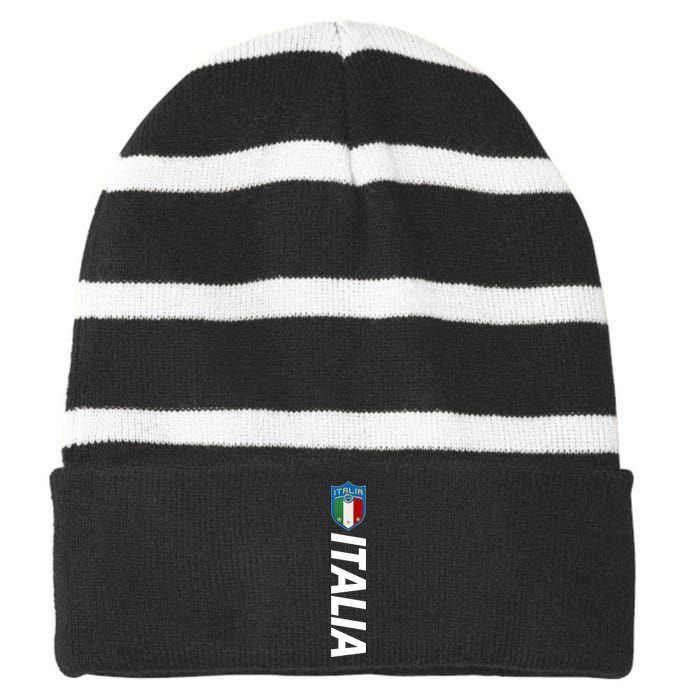 Proud Italian Italia Soccer Jersey Champs Striped Beanie with Solid Band