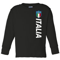 Proud Italian Italia Soccer Jersey Champs Toddler Long Sleeve Shirt