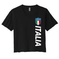 Proud Italian Italia Soccer Jersey Champs Women's Crop Top Tee