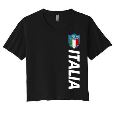 Proud Italian Italia Soccer Jersey Champs Women's Crop Top Tee