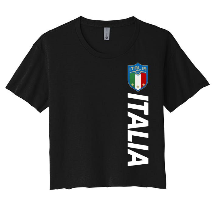 Proud Italian Italia Soccer Jersey Champs Women's Crop Top Tee