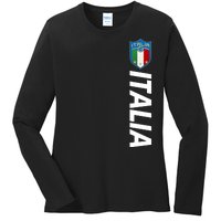 Proud Italian Italia Soccer Jersey Champs Ladies Long Sleeve Shirt