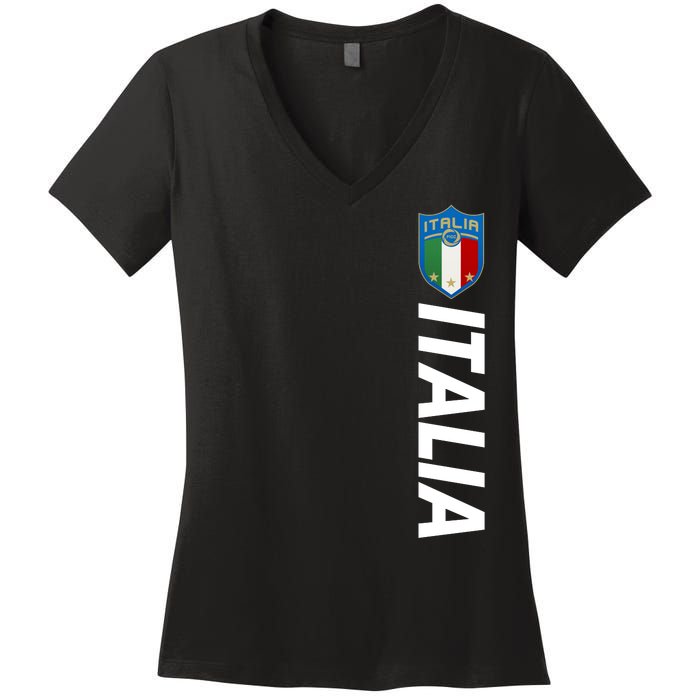 Proud Italian Italia Soccer Jersey Champs Women's V-Neck T-Shirt