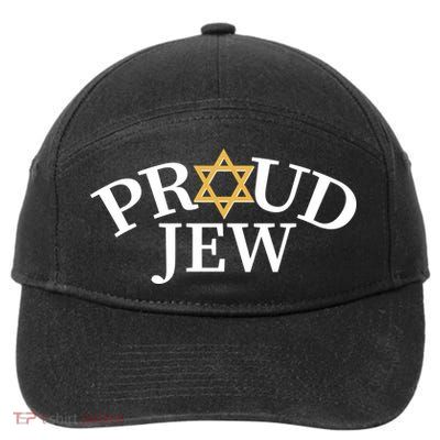 Proud Jew Jewish Star Logo 7-Panel Snapback Hat