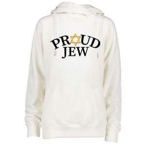 Proud Jew Jewish Star Logo Womens Funnel Neck Pullover Hood