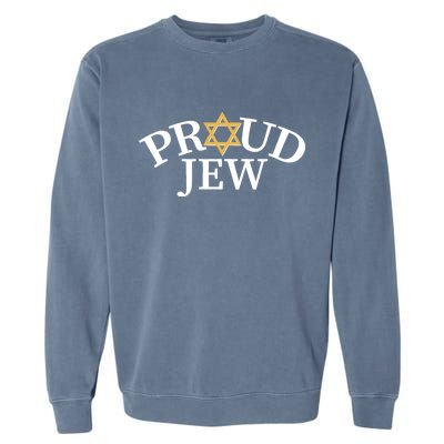 Proud Jew Jewish Star Logo Garment-Dyed Sweatshirt