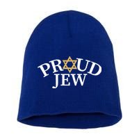 Proud Jew Jewish Star Logo Short Acrylic Beanie