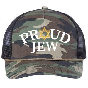 Proud Jew Jewish Star Logo Retro Rope Trucker Hat Cap