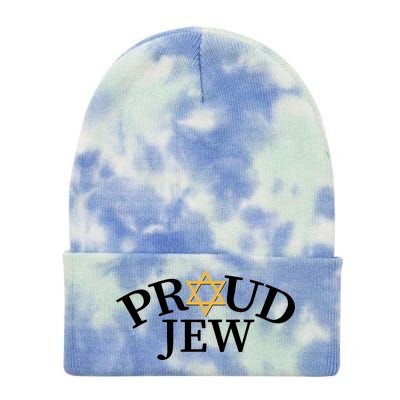 Proud Jew Jewish Star Logo Tie Dye 12in Knit Beanie