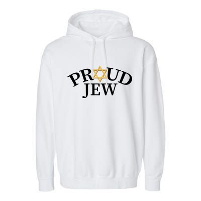 Proud Jew Jewish Star Logo Garment-Dyed Fleece Hoodie