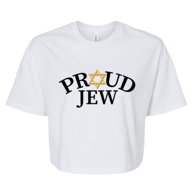 Proud Jew Jewish Star Logo Bella+Canvas Jersey Crop Tee