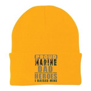 Proud Marine Dad Knit Cap Winter Beanie