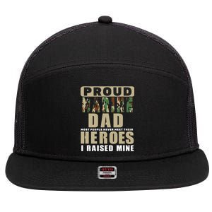 Proud Marine Dad 7 Panel Mesh Trucker Snapback Hat