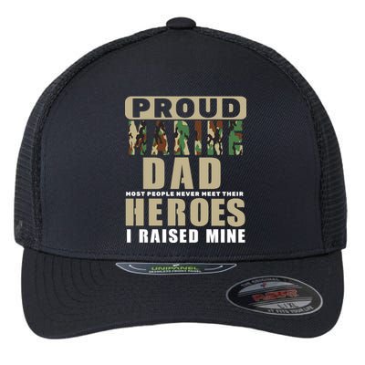 Proud Marine Dad Flexfit Unipanel Trucker Cap