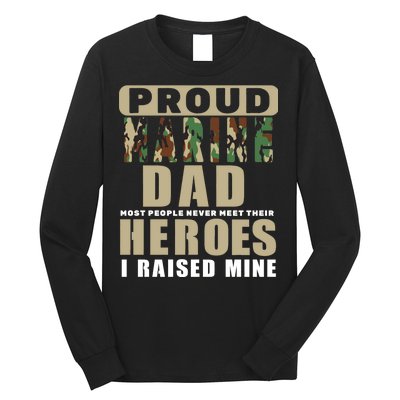 Proud Marine Dad Long Sleeve Shirt