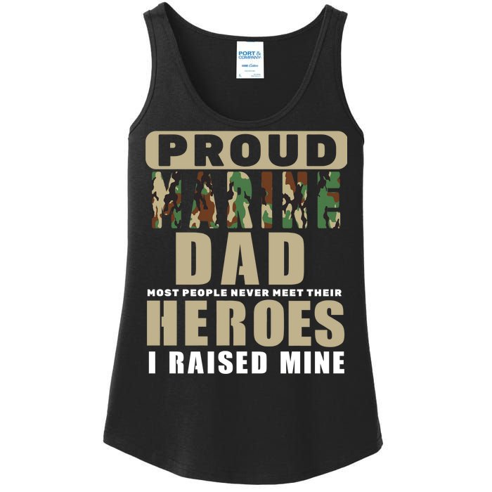 Proud Marine Dad Ladies Essential Tank