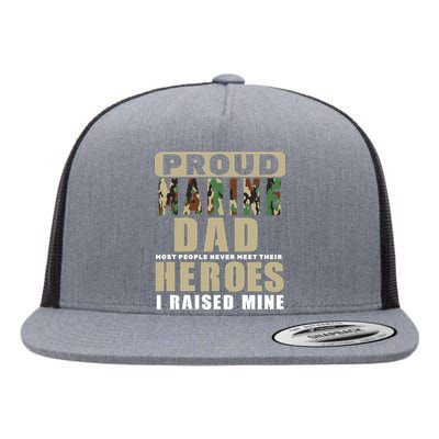 Proud Marine Dad Flat Bill Trucker Hat