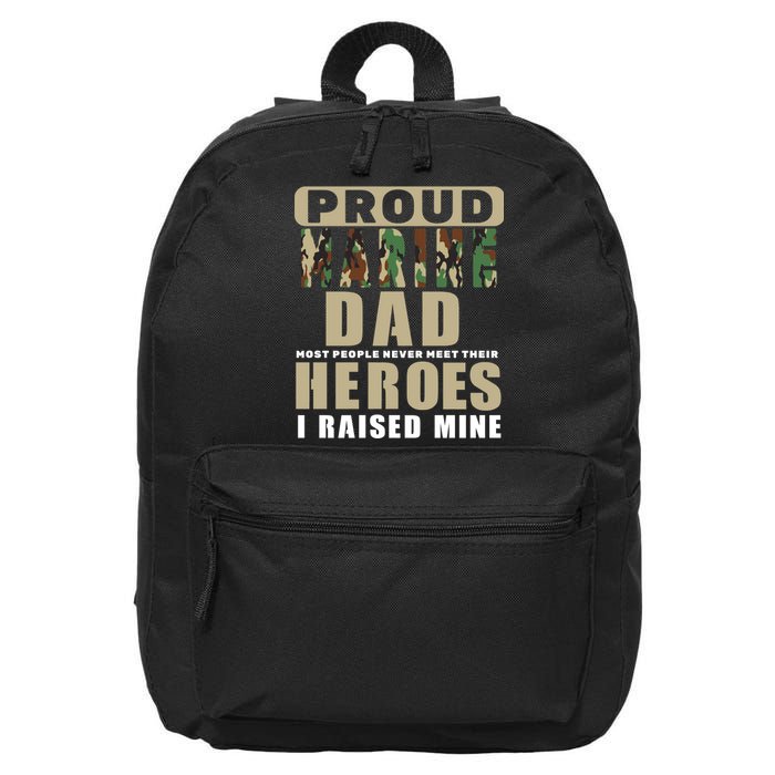 Proud Marine Dad 16 in Basic Backpack