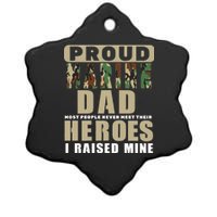 Proud Marine Dad Ceramic Star Ornament