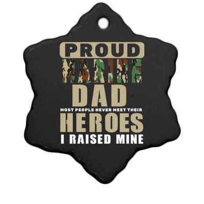 Proud Marine Dad Ceramic Star Ornament