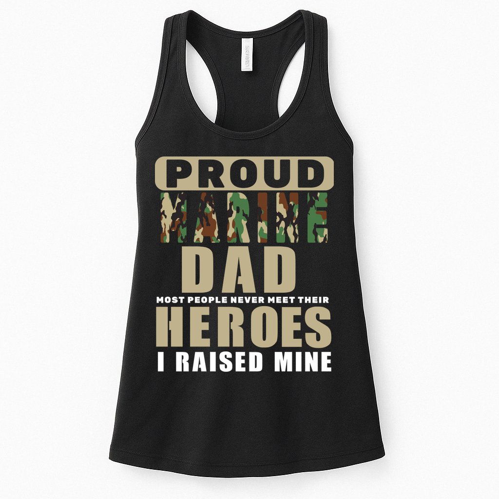 Proud Marine Dad Womens Tank Top