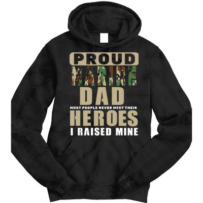 Proud Marine Dad Tie Dye Hoodie