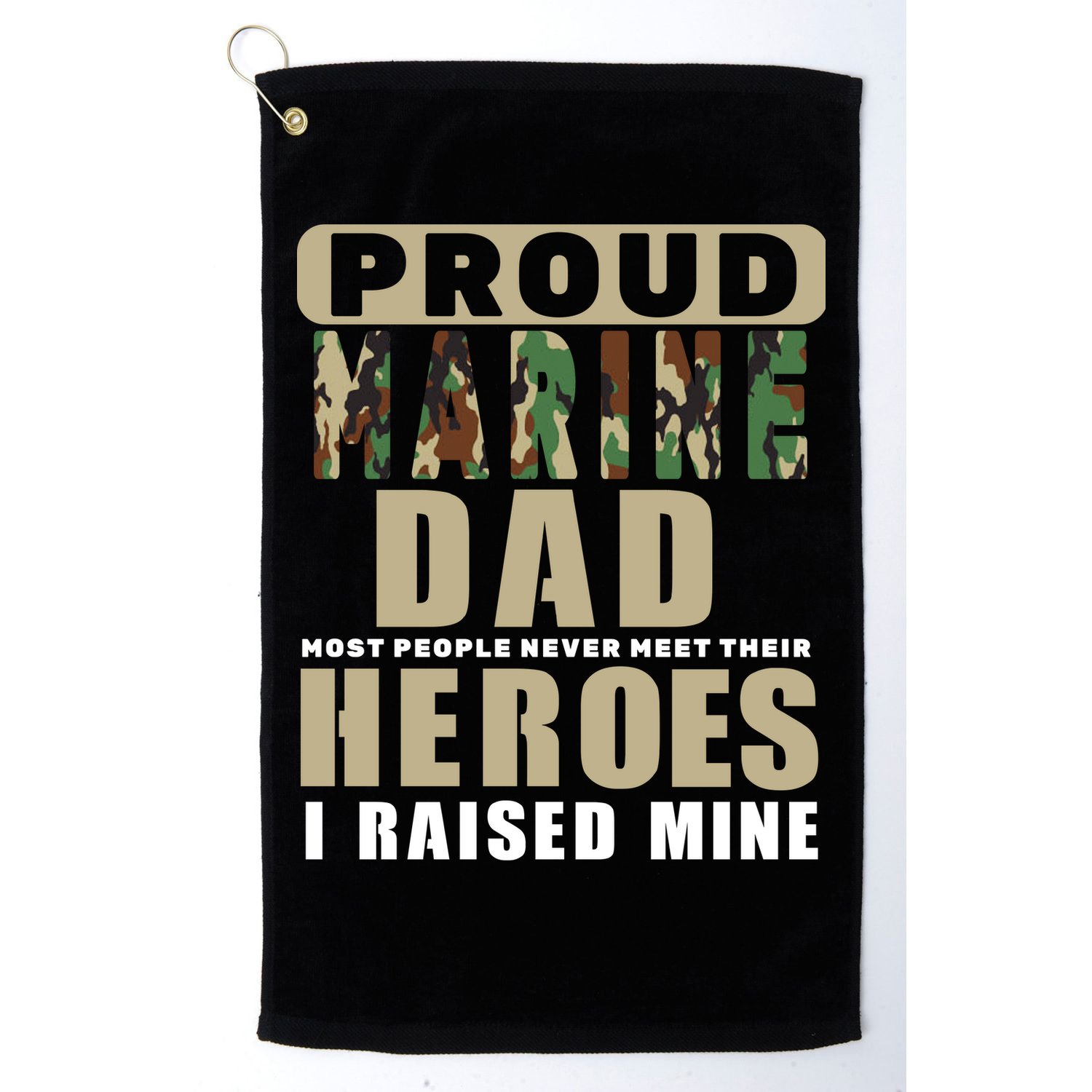 Proud Marine Dad Golf Towel