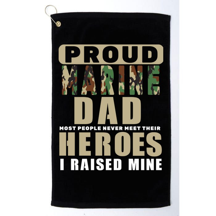 Proud Marine Dad Golf Towel
