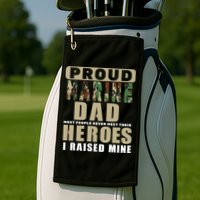 Proud Marine Dad Golf Towel