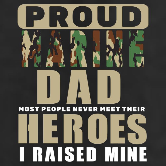 Proud Marine Dad Golf Towel