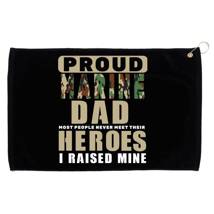 Proud Marine Dad Grommeted Golf Towel