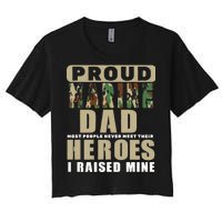 Proud Marine Dad Women's Crop Top Tee