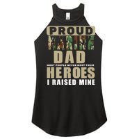 Proud Marine Dad Women's Perfect Tri Rocker Tank