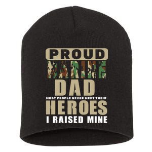 Proud Marine Dad Short Acrylic Beanie