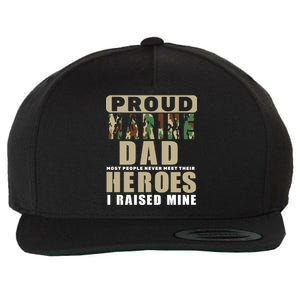 Proud Marine Dad Wool Snapback Cap