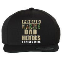 Proud Marine Dad Wool Snapback Cap