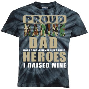 Proud Marine Dad Kids Tie-Dye T-Shirt